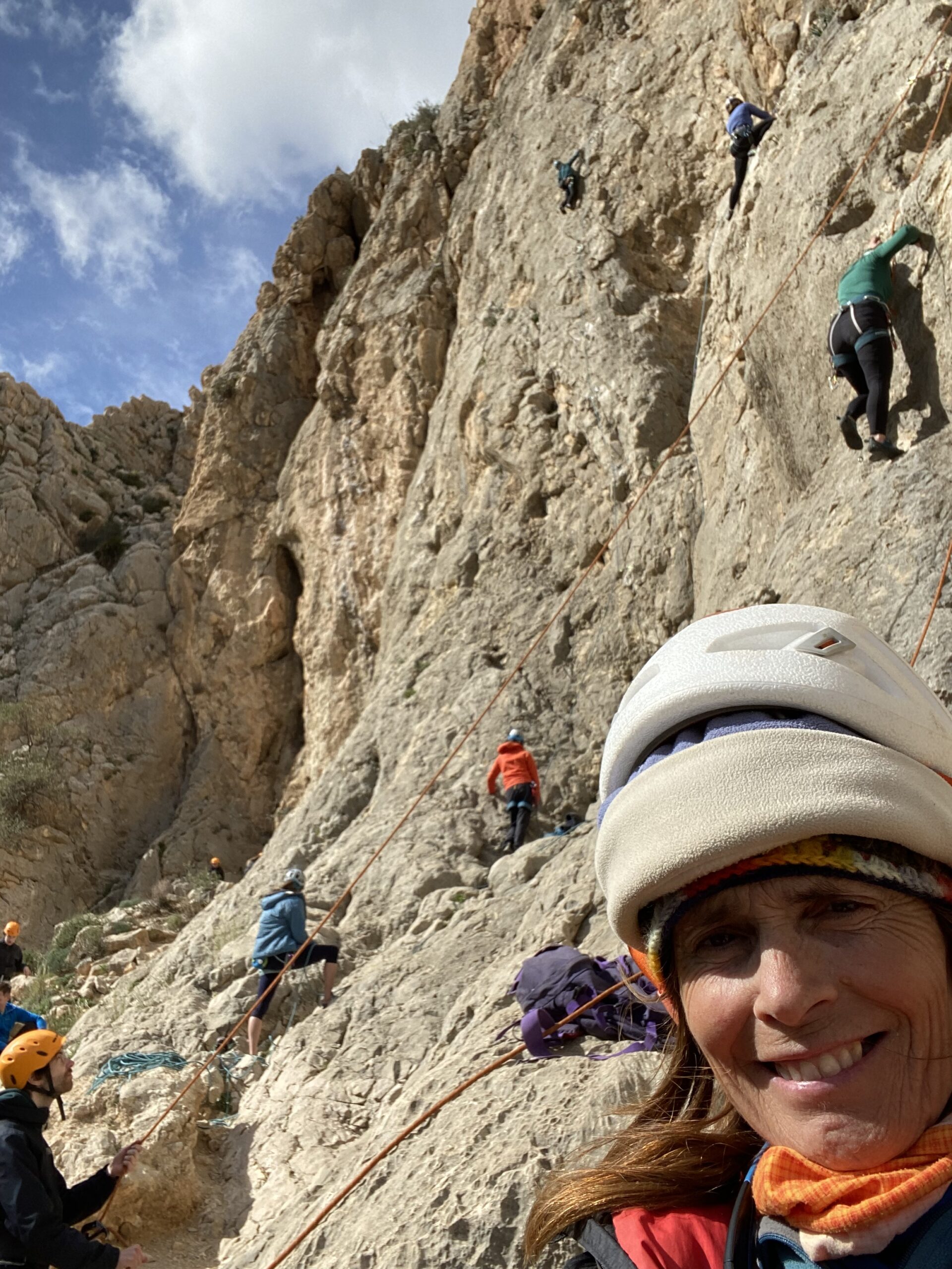 Climbing course with group in El Chorro