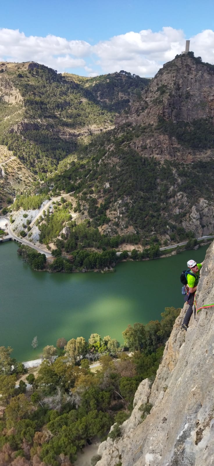 Multipitch climbing in El Chorro